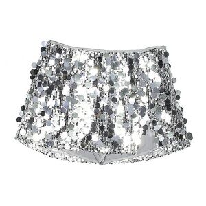 Nia Silver Sequin Mini Skirt